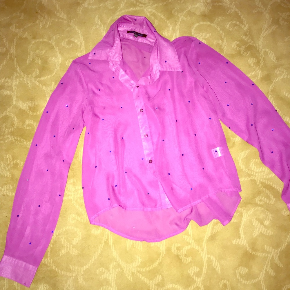 Magenta chiffon blouse